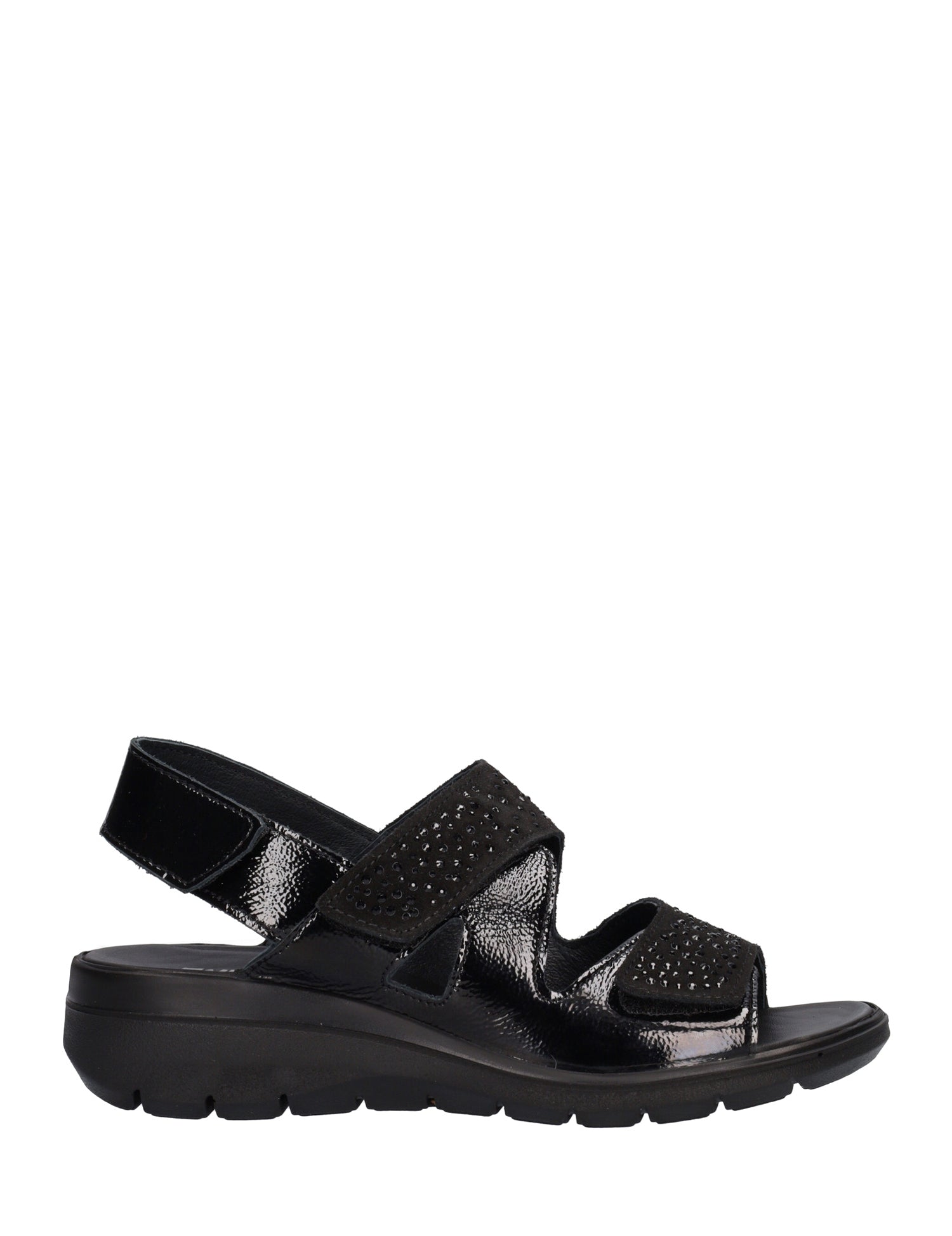 Sandali con strappi Nero Enval