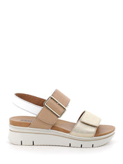 Sandali zeppa Beige Enval