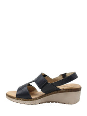 Sandali zeppa Blu Valleverde