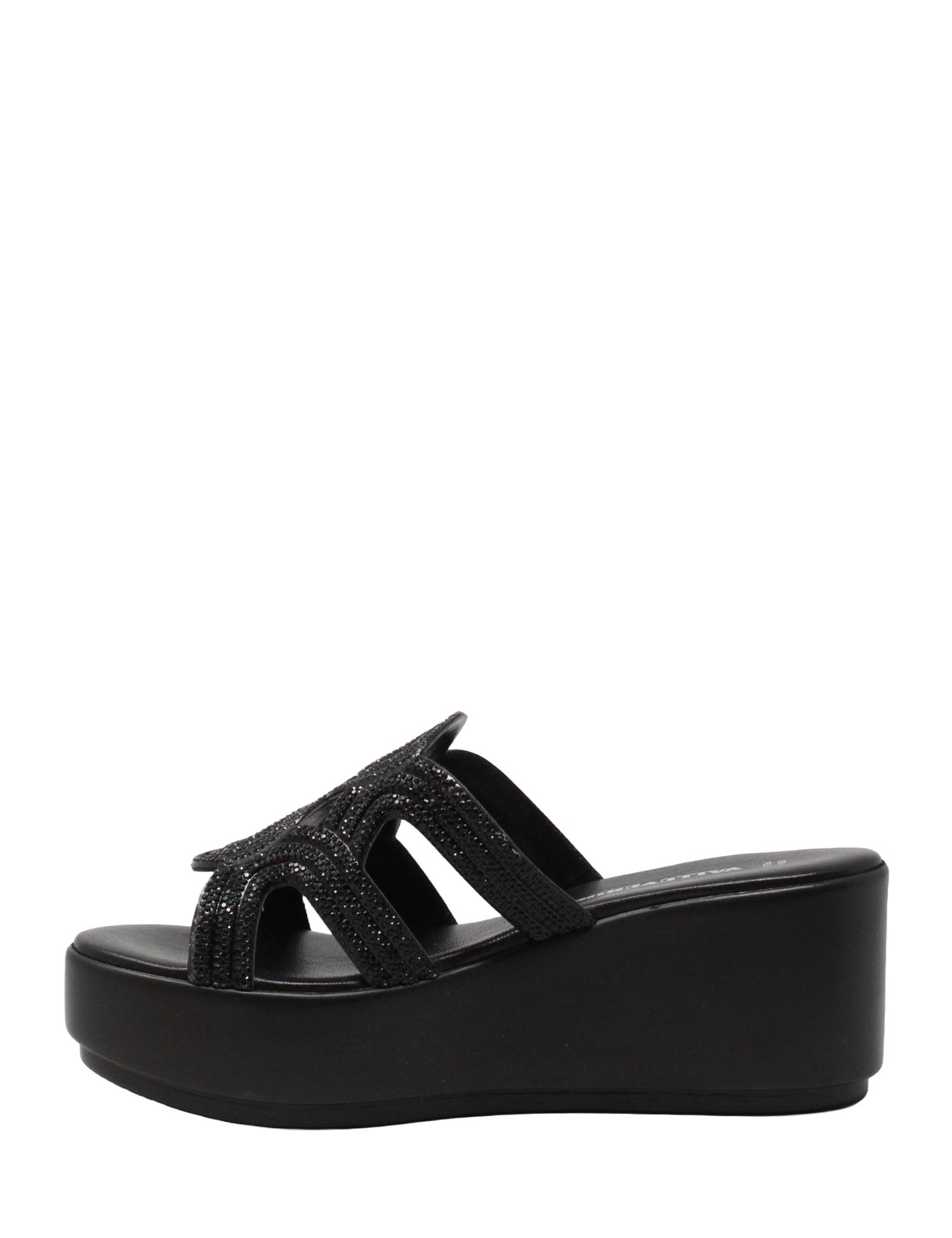 Sandali zeppa Nero Valleverde