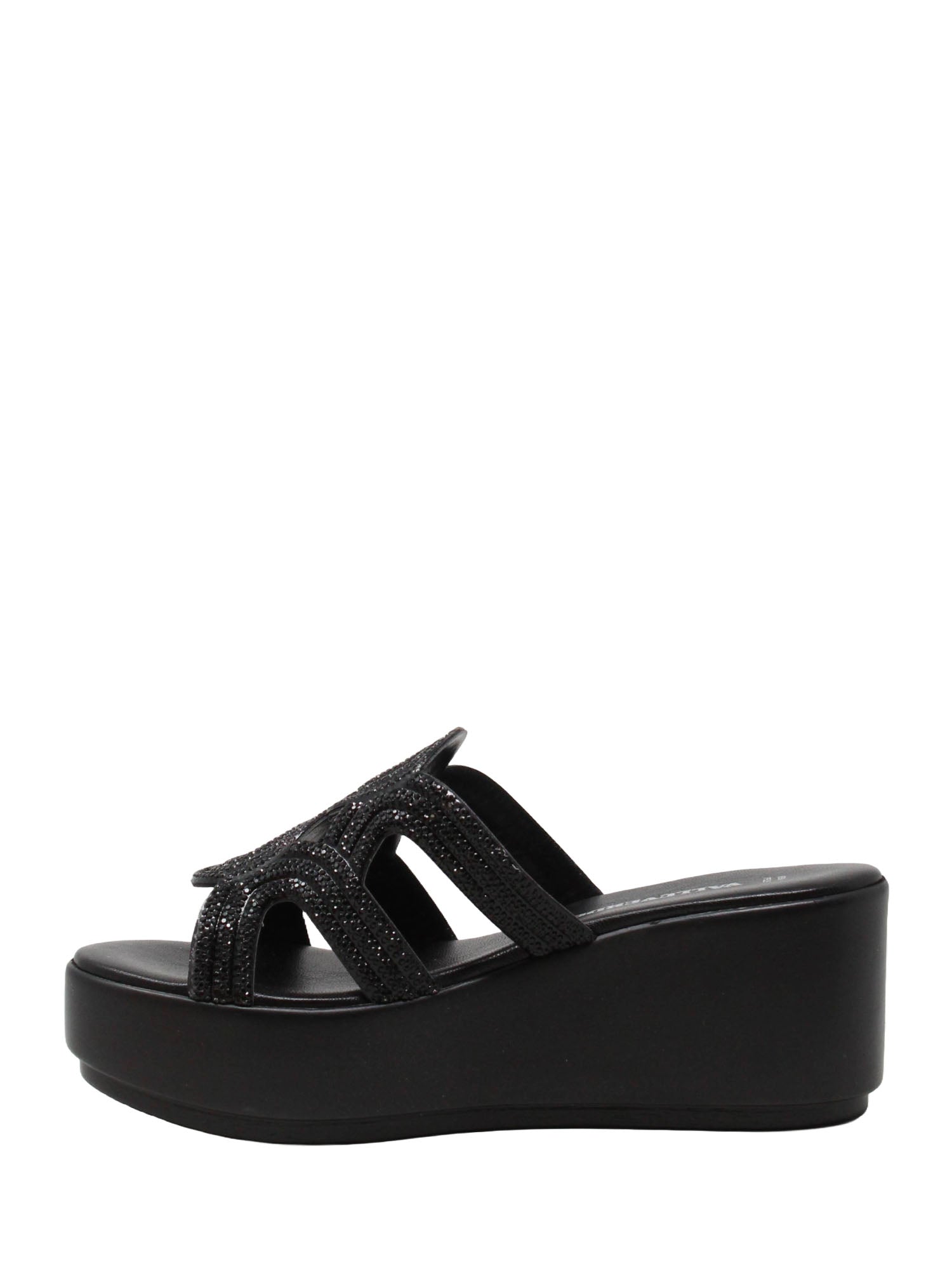 Sandali zeppa Nero Valleverde