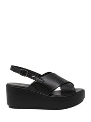 Sandali zeppa Nero Valleverde