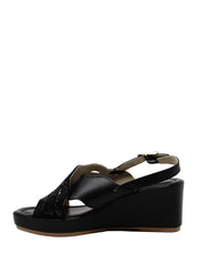 Sandali zeppa Nero Valleverde