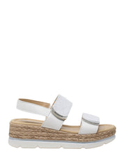 Sandali zeppa Bianco Valleverde