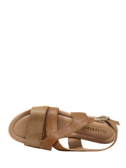 Sandali zeppa Marrone Valleverde