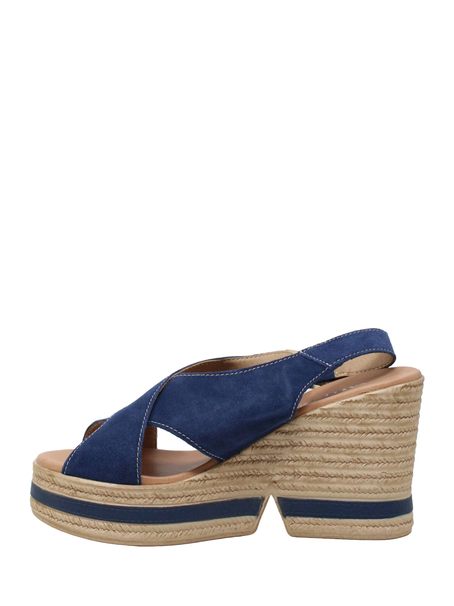 Sandali zeppa Blu Valleverde