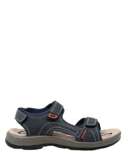 Sandali con strappi Blu Valleverde