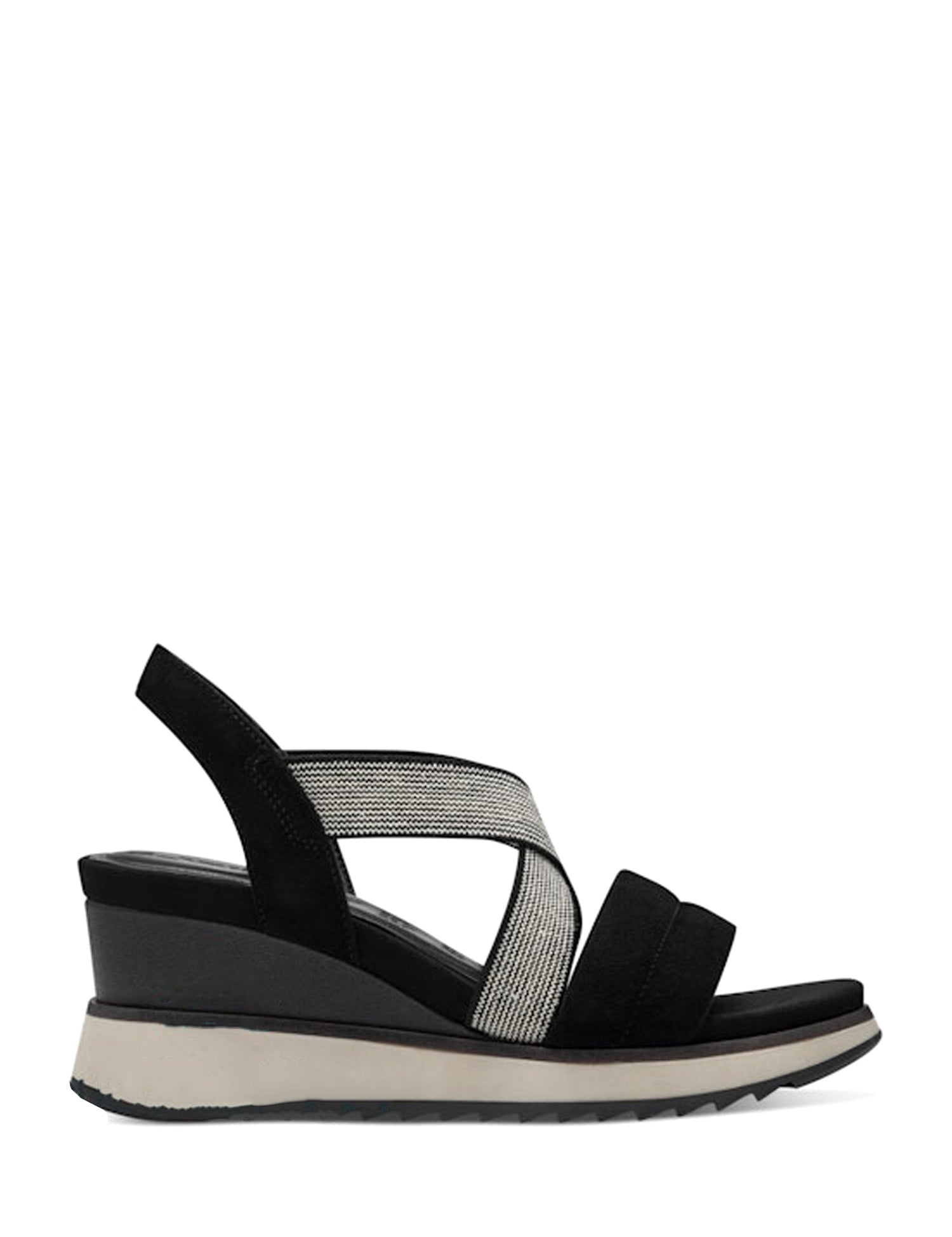 Sandali zeppa Nero Tamaris