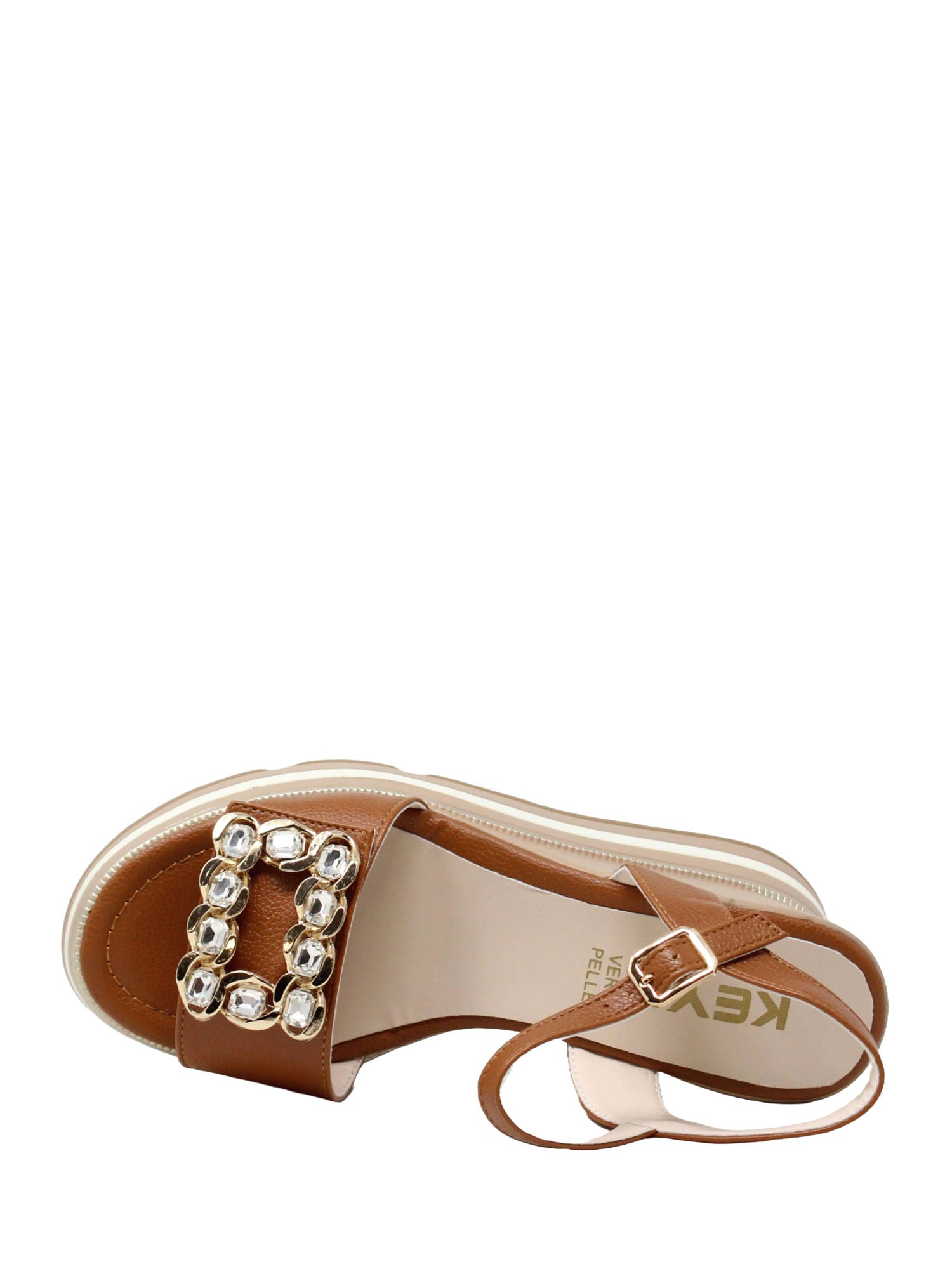 Sandali zeppa Marrone Keys