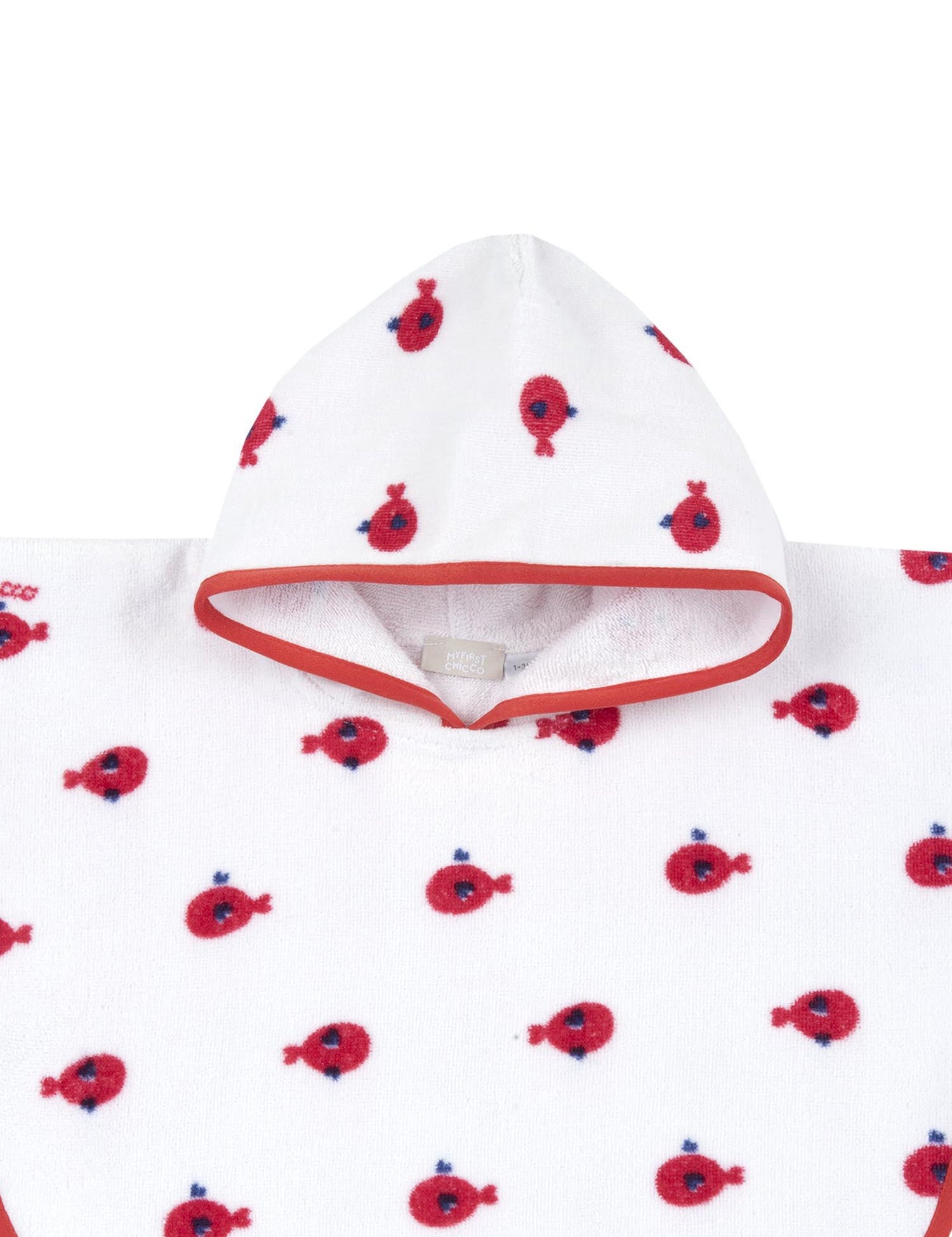 Accappatoio Bianco Rosso Chicco