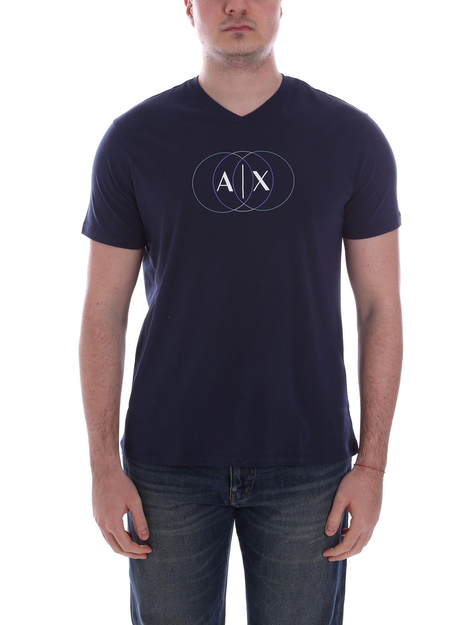 T-shirt Blu Scuro Armani Exchange