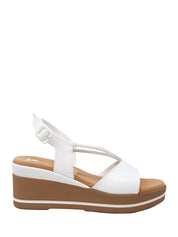 Sandali zeppa Bianco Susimoda