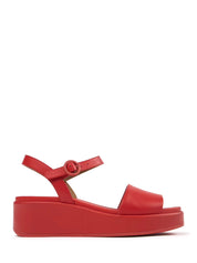 Sandali zeppa Rosso Camper