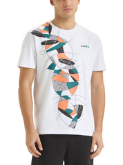 T-shirt Bianco Nero Diadora