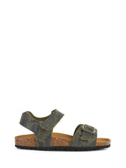 Sandali con strappi Verde Geox