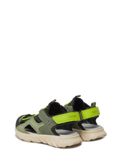 Sandali con strappi Verde Geox