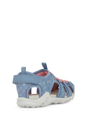 Sandali con strappi Blu Chiaro Geox