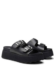 Sandali zeppa Nero Cult