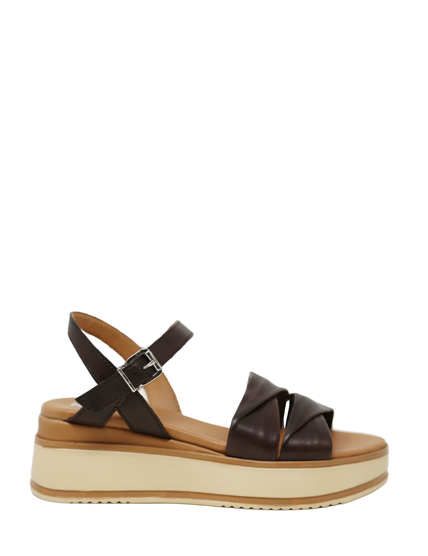 Sandali zeppa Marrone Keys