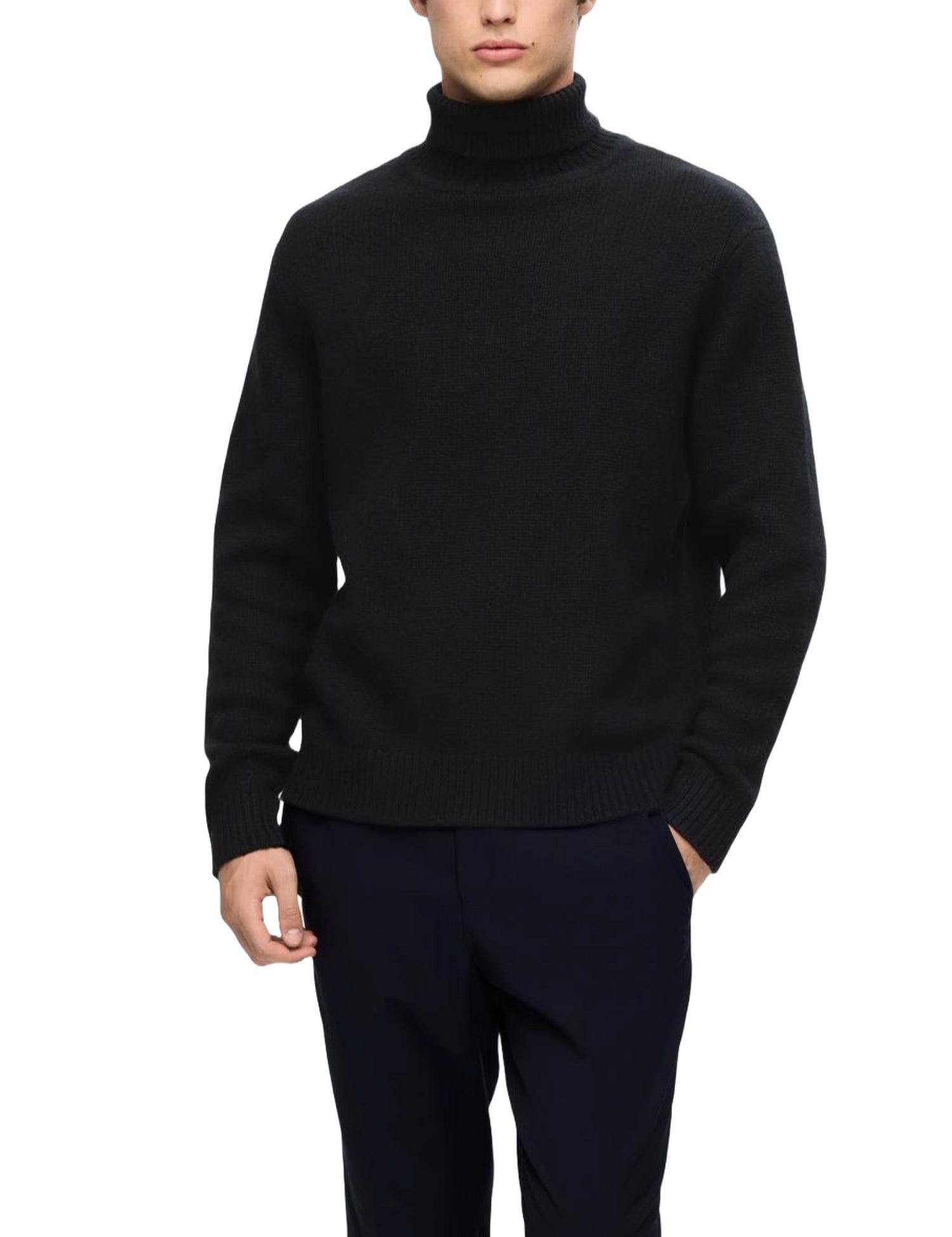 Maglie a collo alto Nero Selected Homme Black