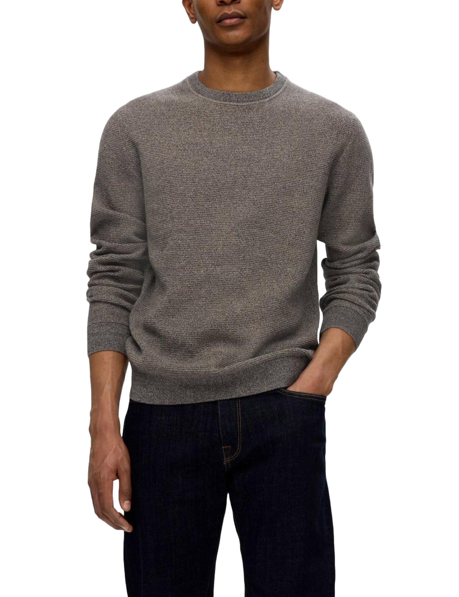 Maglioncini Grigio Selected Homme Black