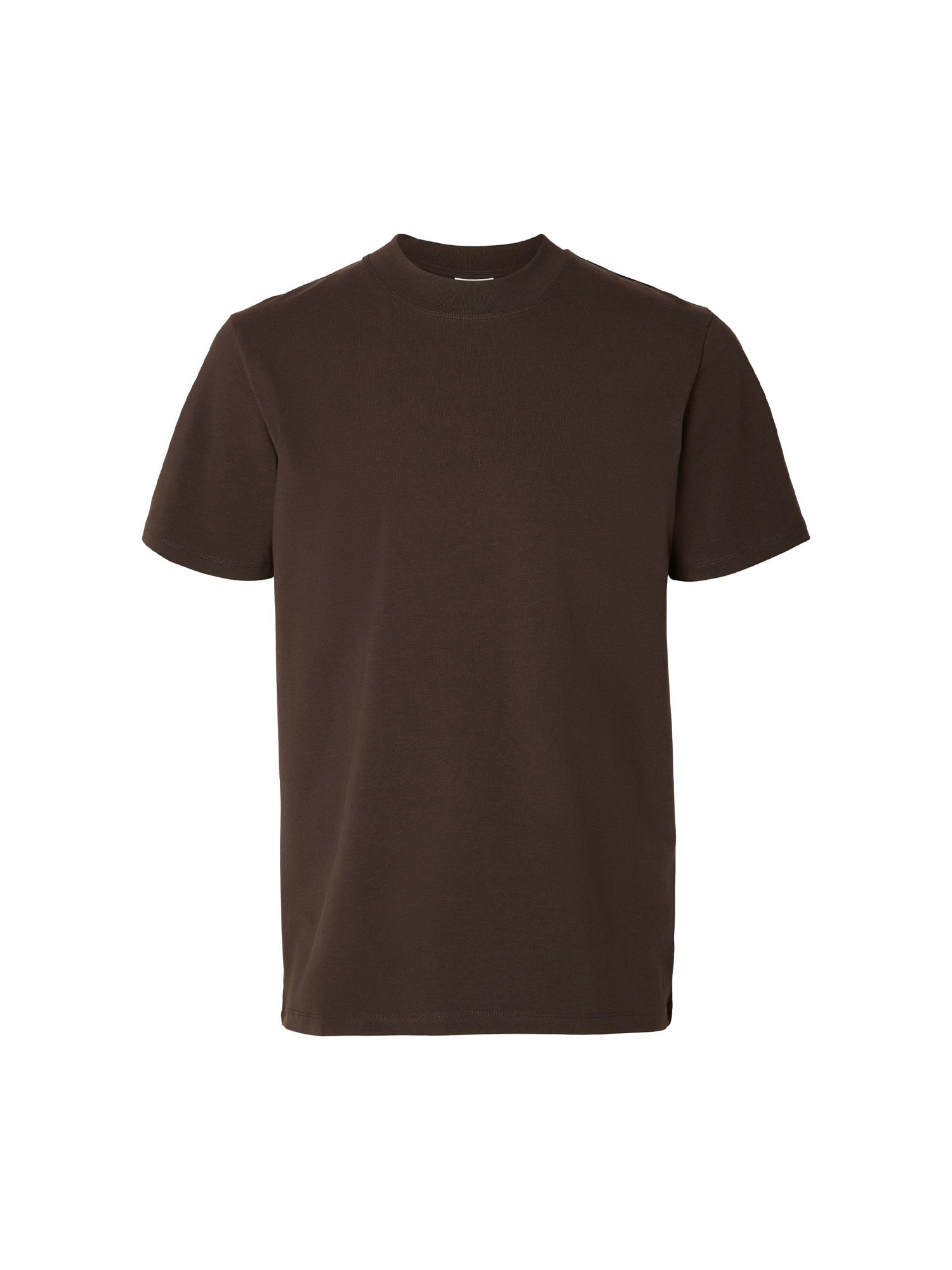T-shirt Marrone Selected Homme Black