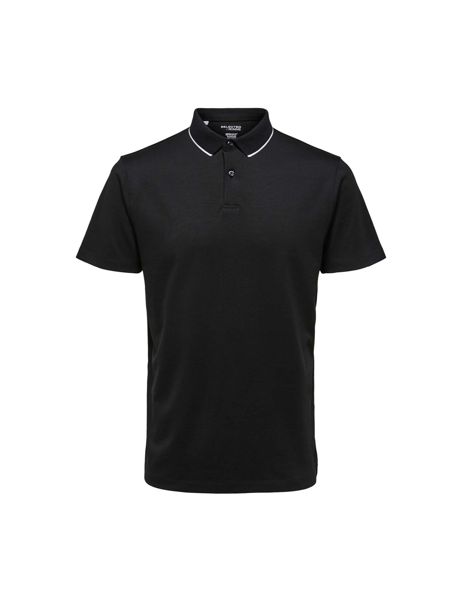 Polo Nero Selected Homme Black