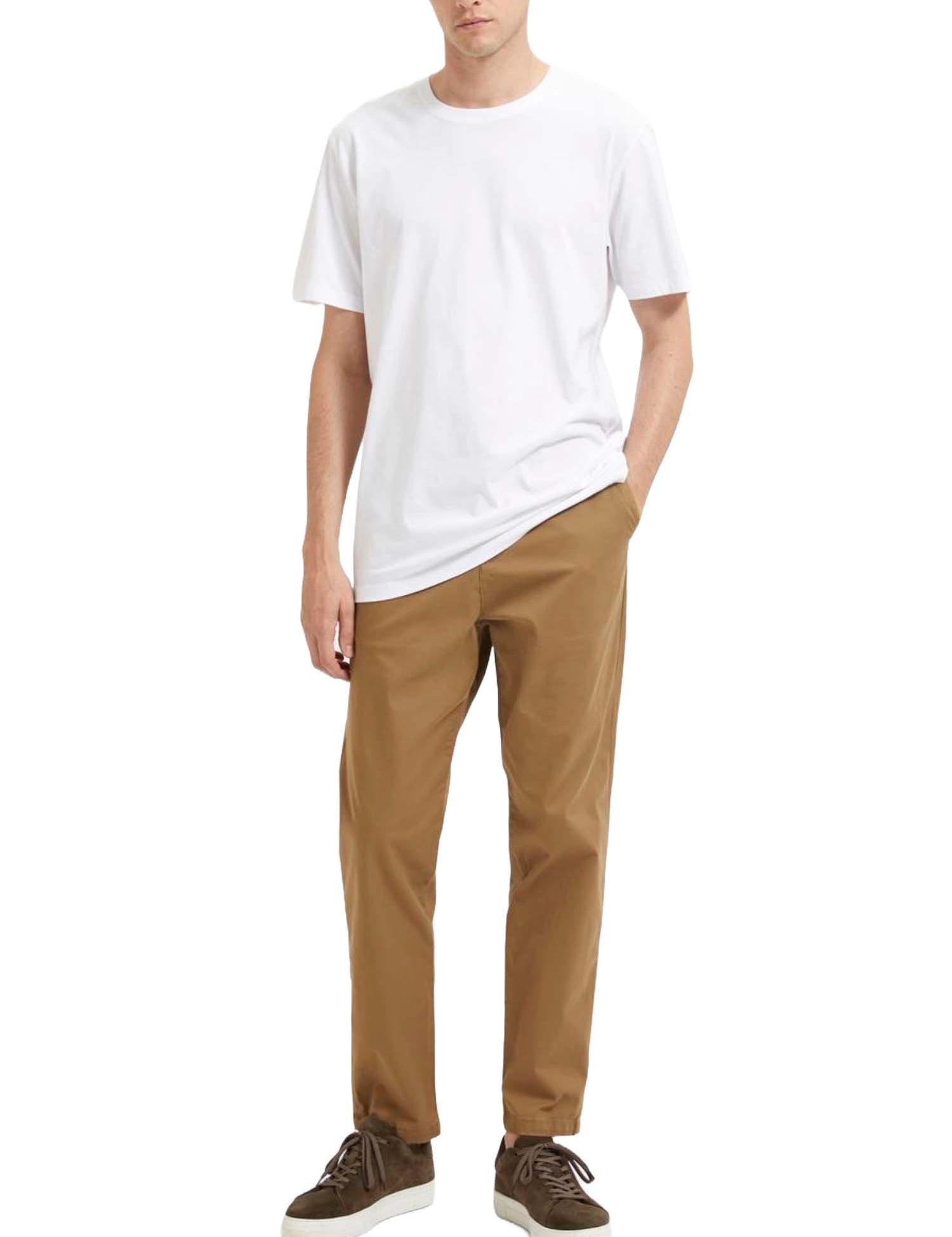 T-shirt Bianco Selected Homme Black