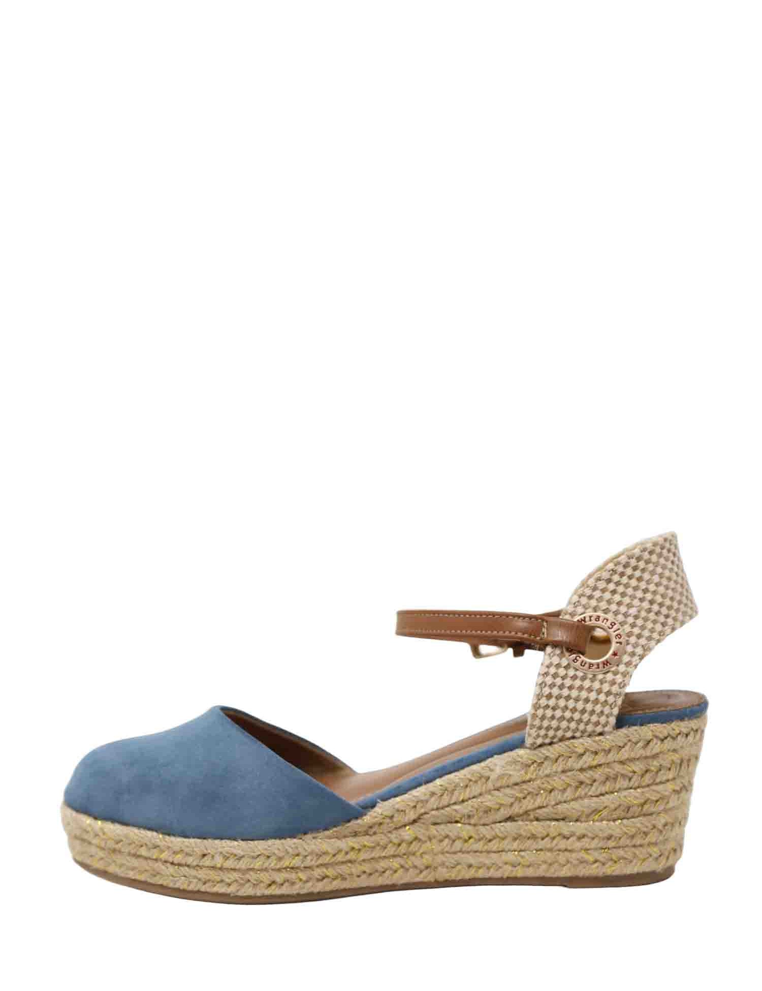 Sandali zeppa Blu Wrangler