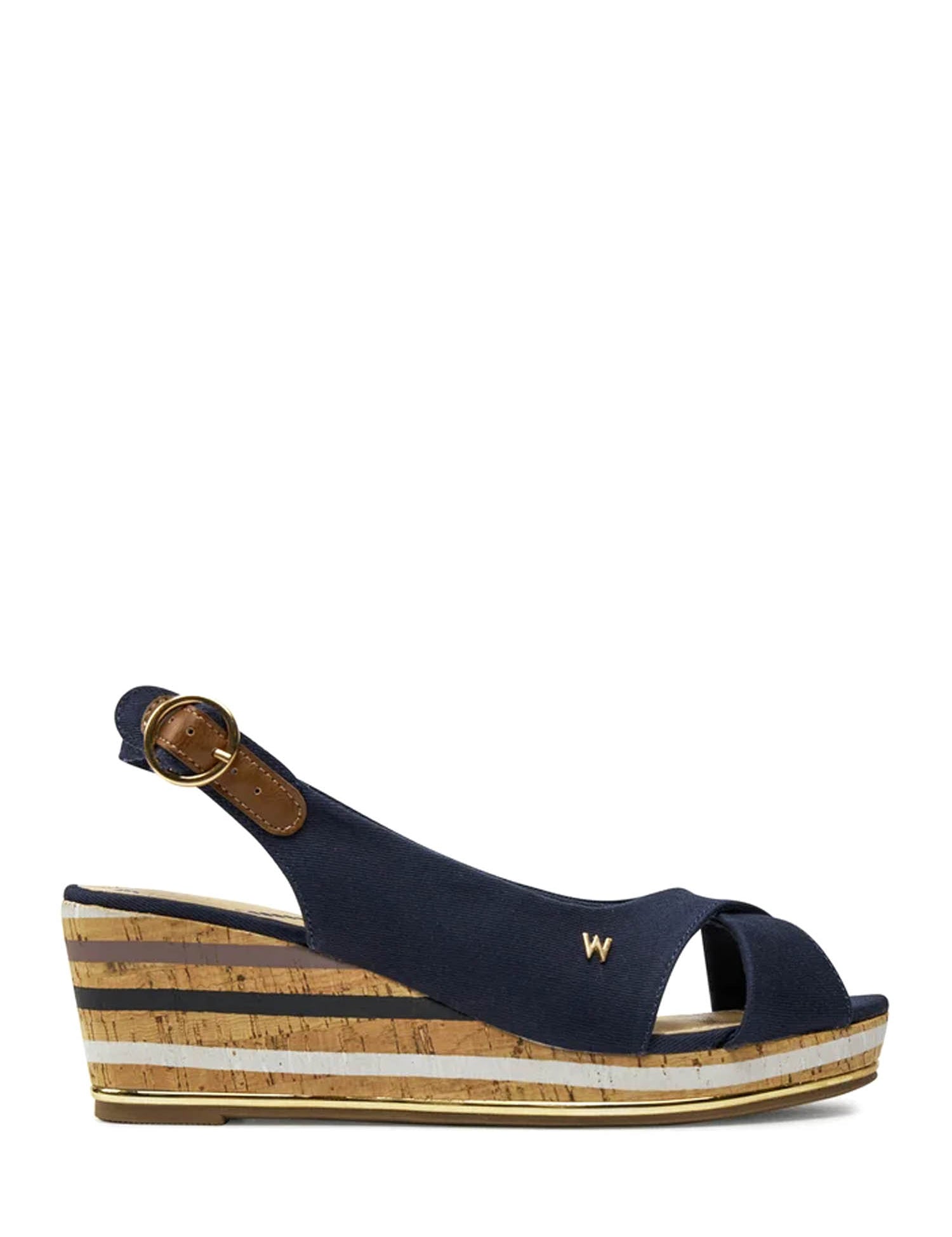 Sandali zeppa Blu Wrangler