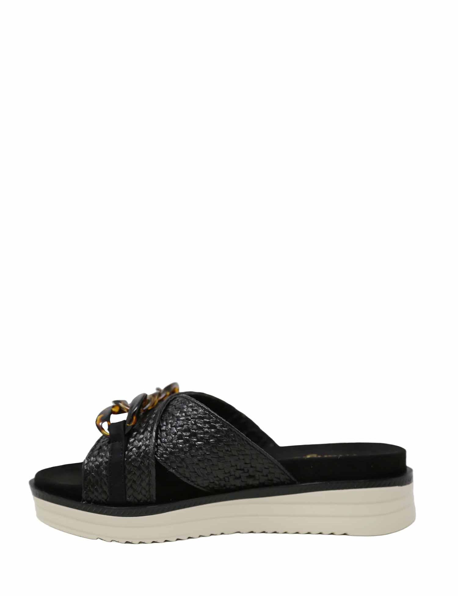 Sandali zeppa Nero Wrangler