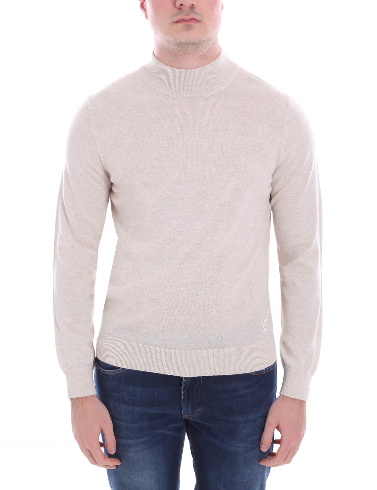 Maglie a collo alto Beige Yes-zee