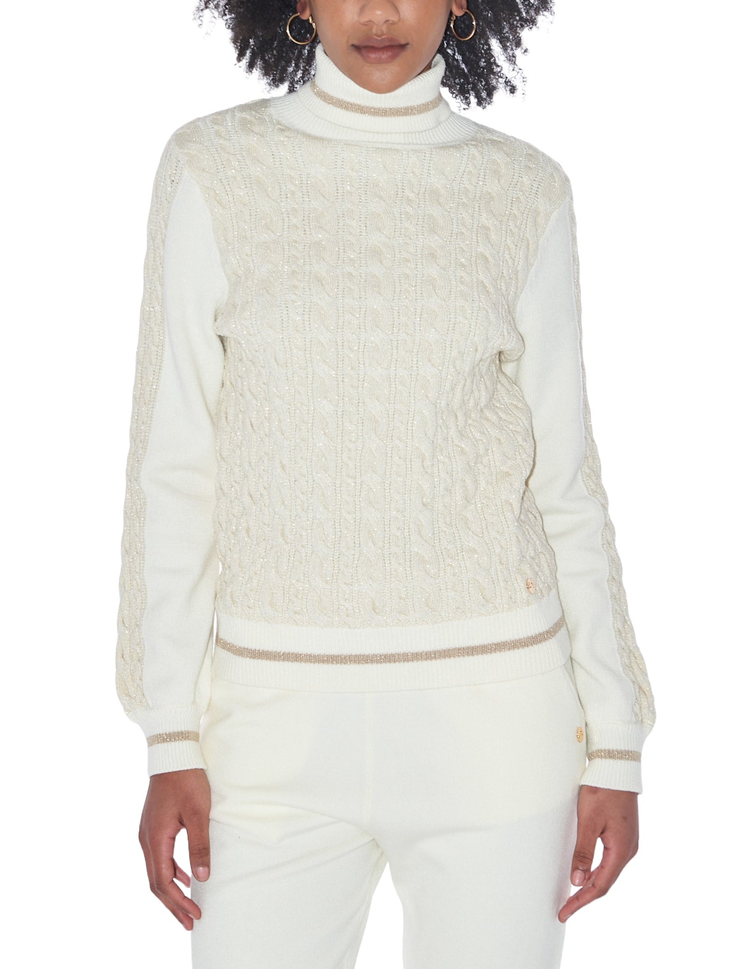 Maglie a collo alto Avorio Yes-zee