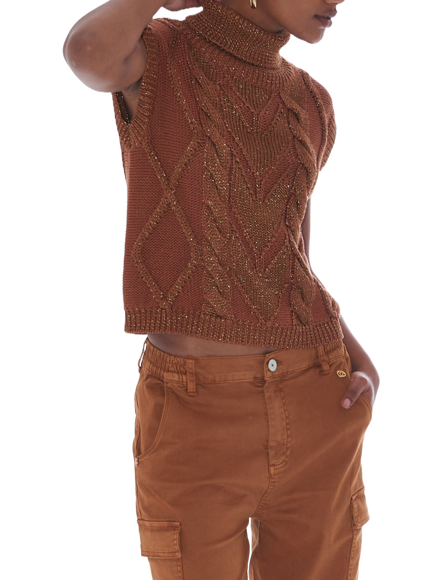 Gilet Marrone Yes-zee
