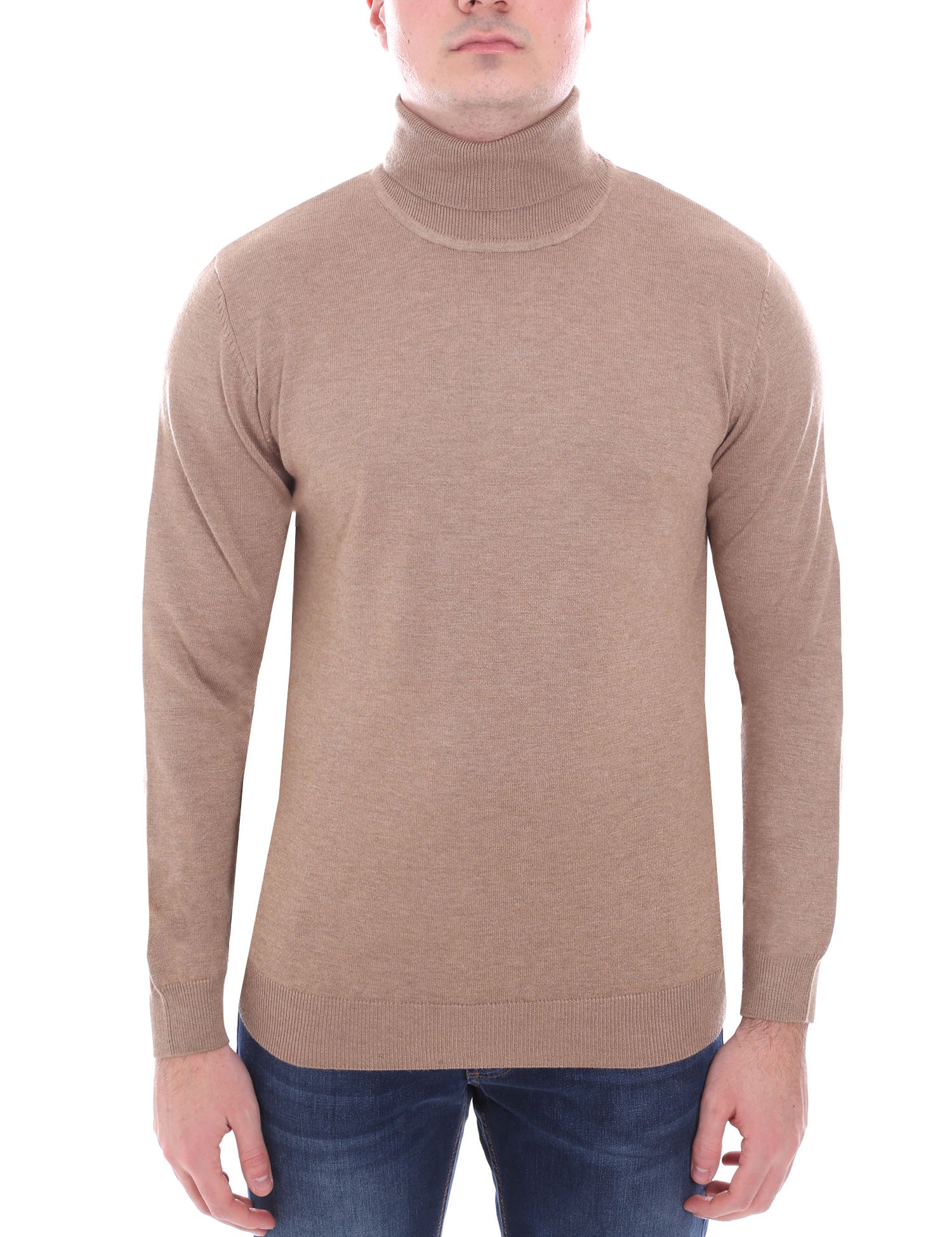 Maglie a collo alto Beige Sseinse