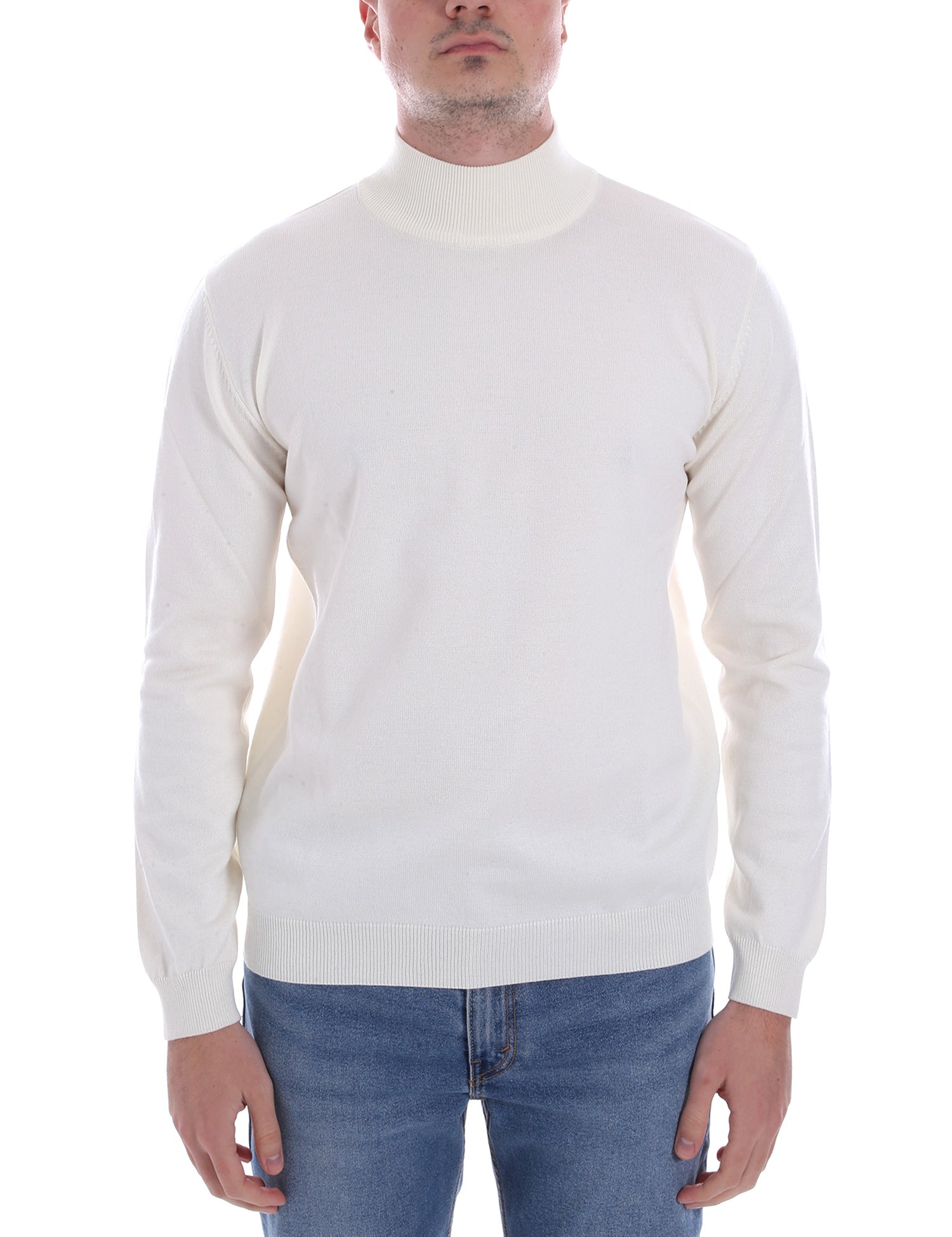 Maglie a collo alto Avorio Sseinse
