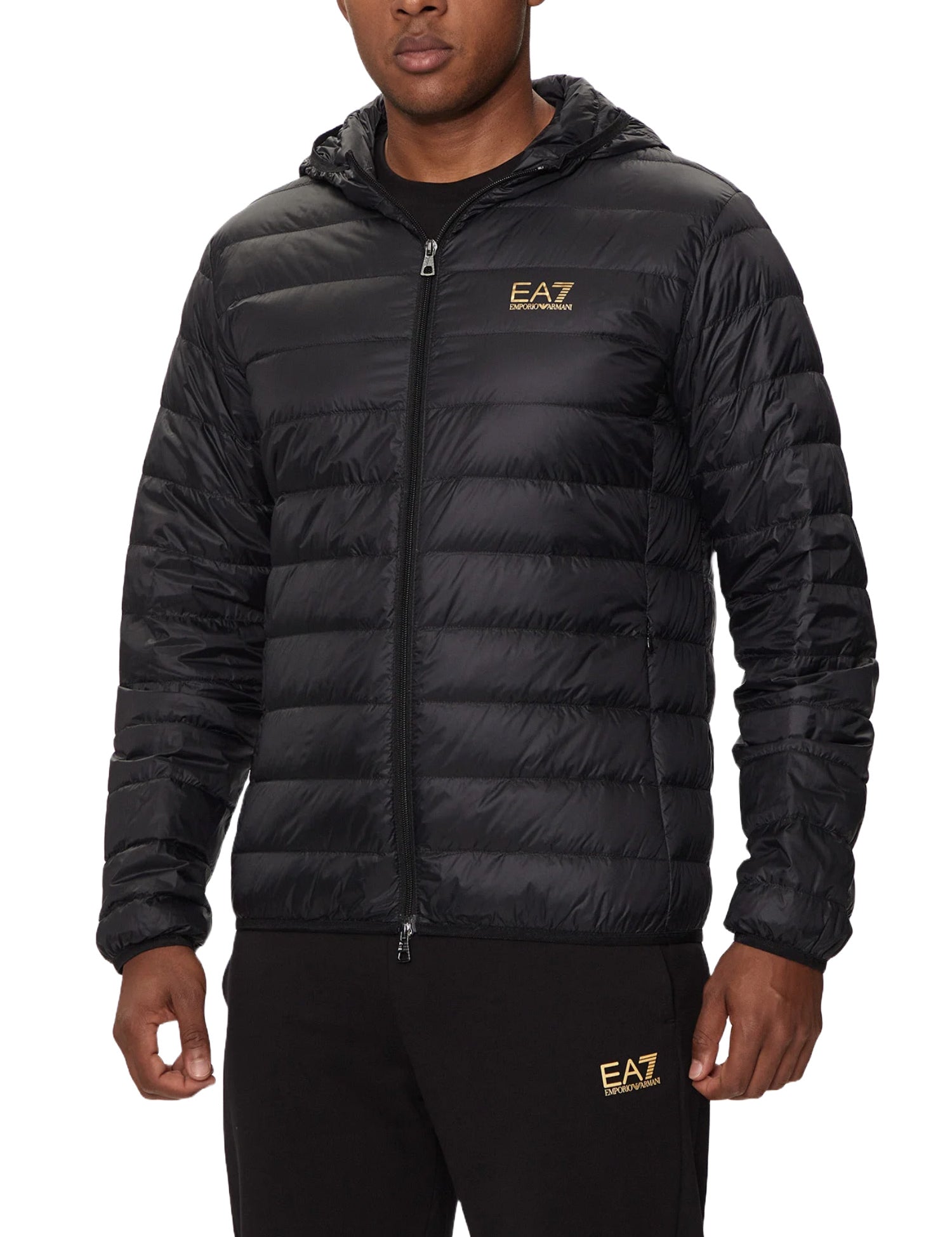 Piumini Nero Ea7 Emporio Armani