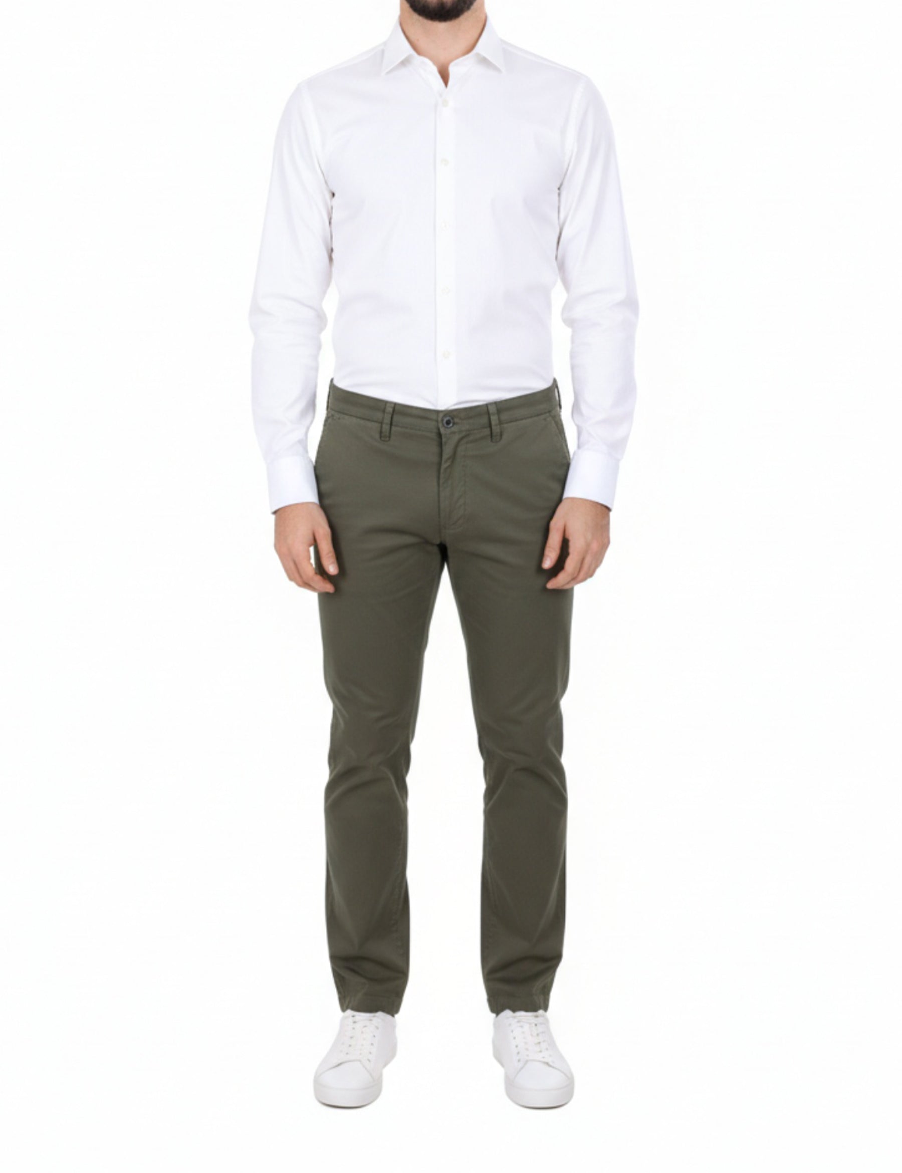 Pantaloni Verde Scuro Borgoni Milano