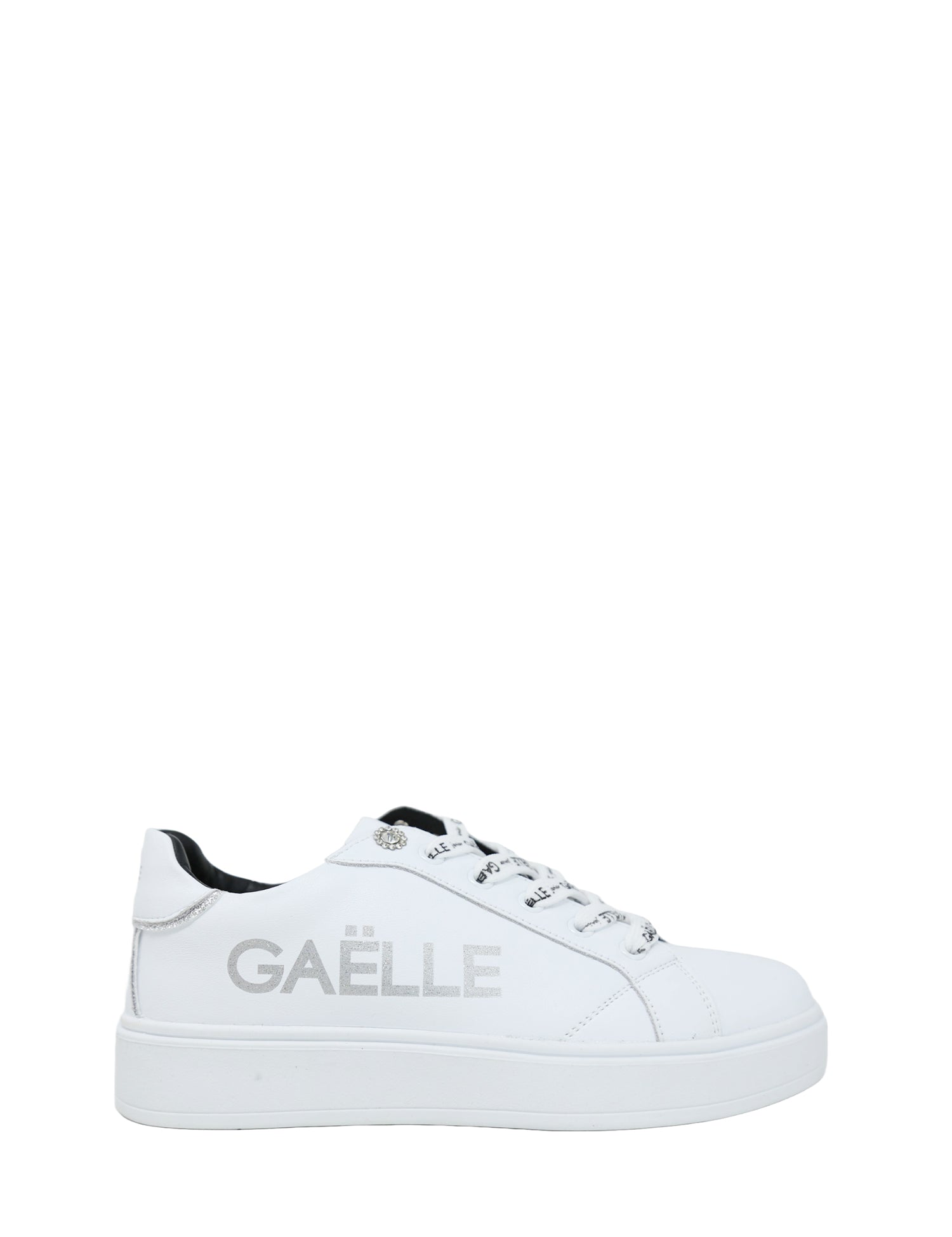 Sneakers Bianco Argento Gaelle Paris