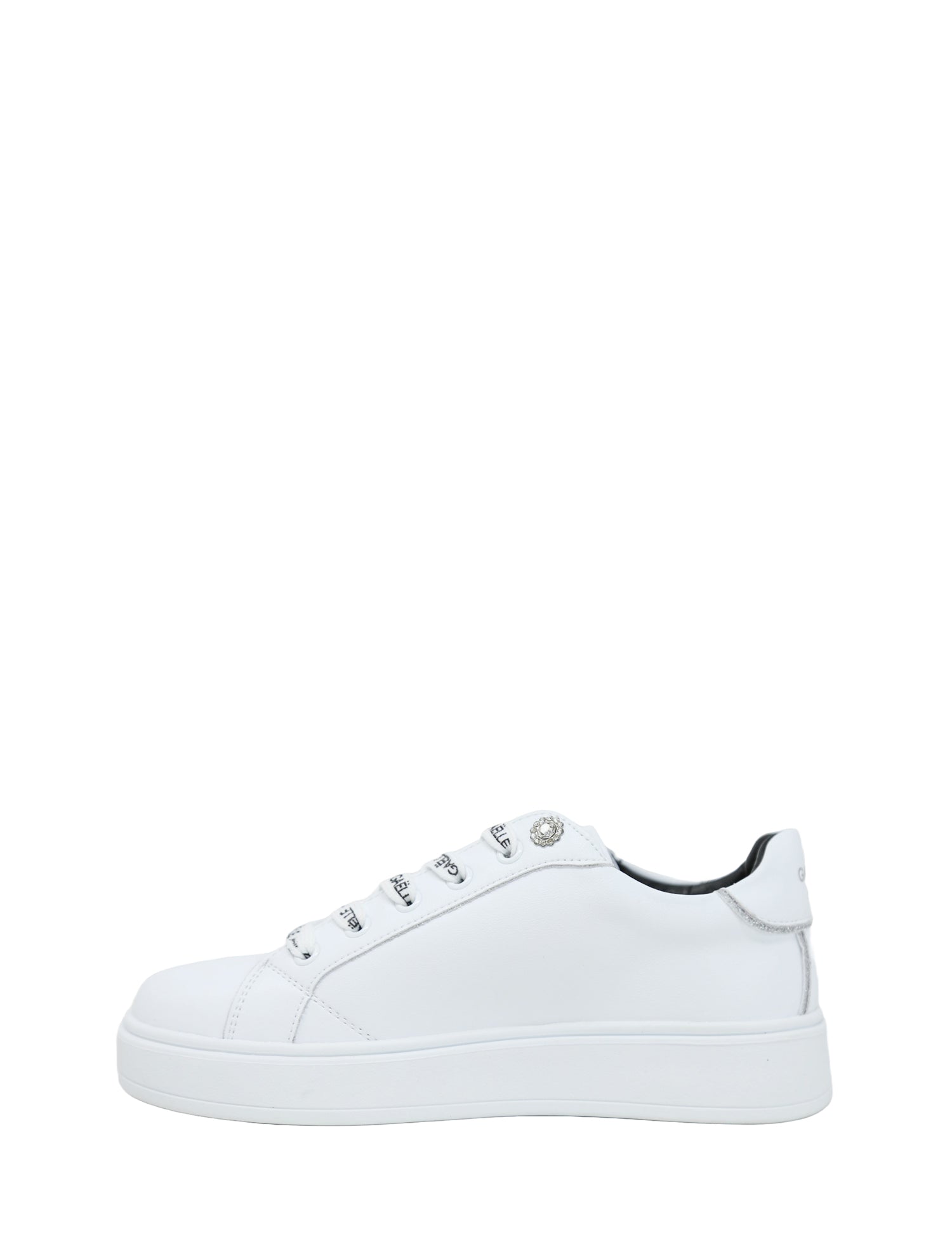 Sneakers Bianco Argento Gaelle Paris
