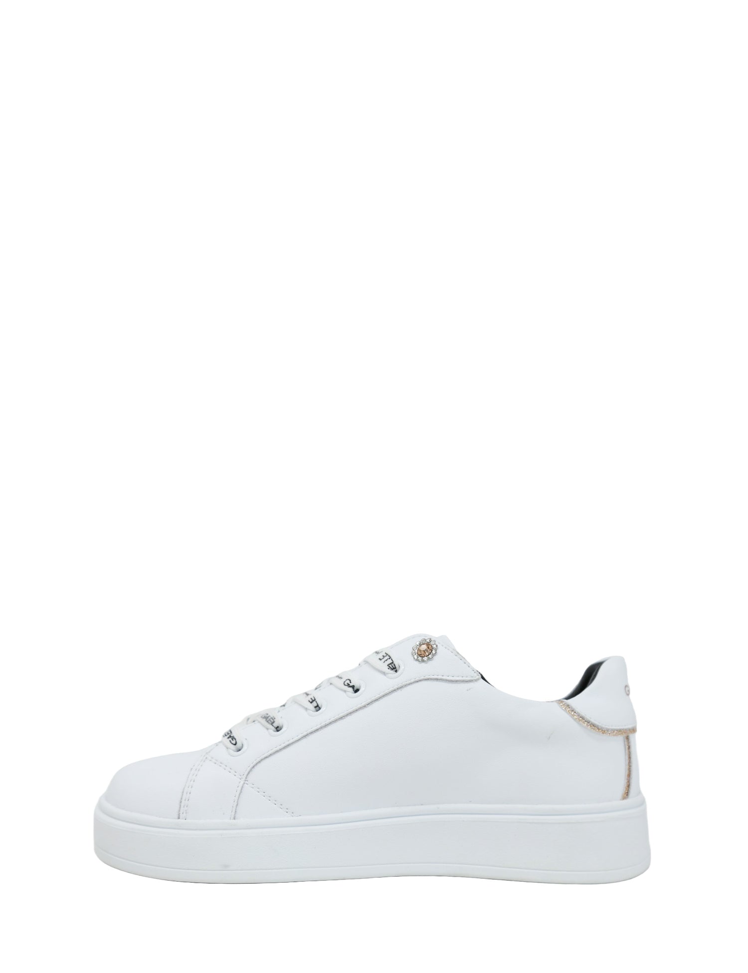 Sneakers Bianco Oro Gaelle Paris