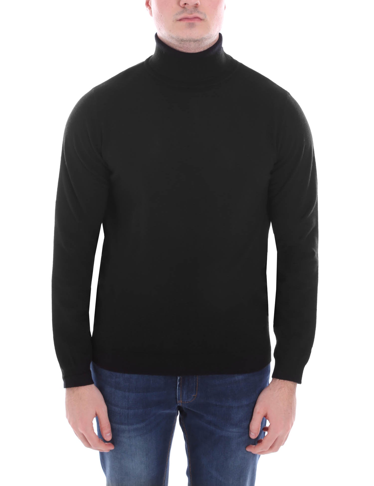 Maglie a collo alto Nero Borgoni Milano