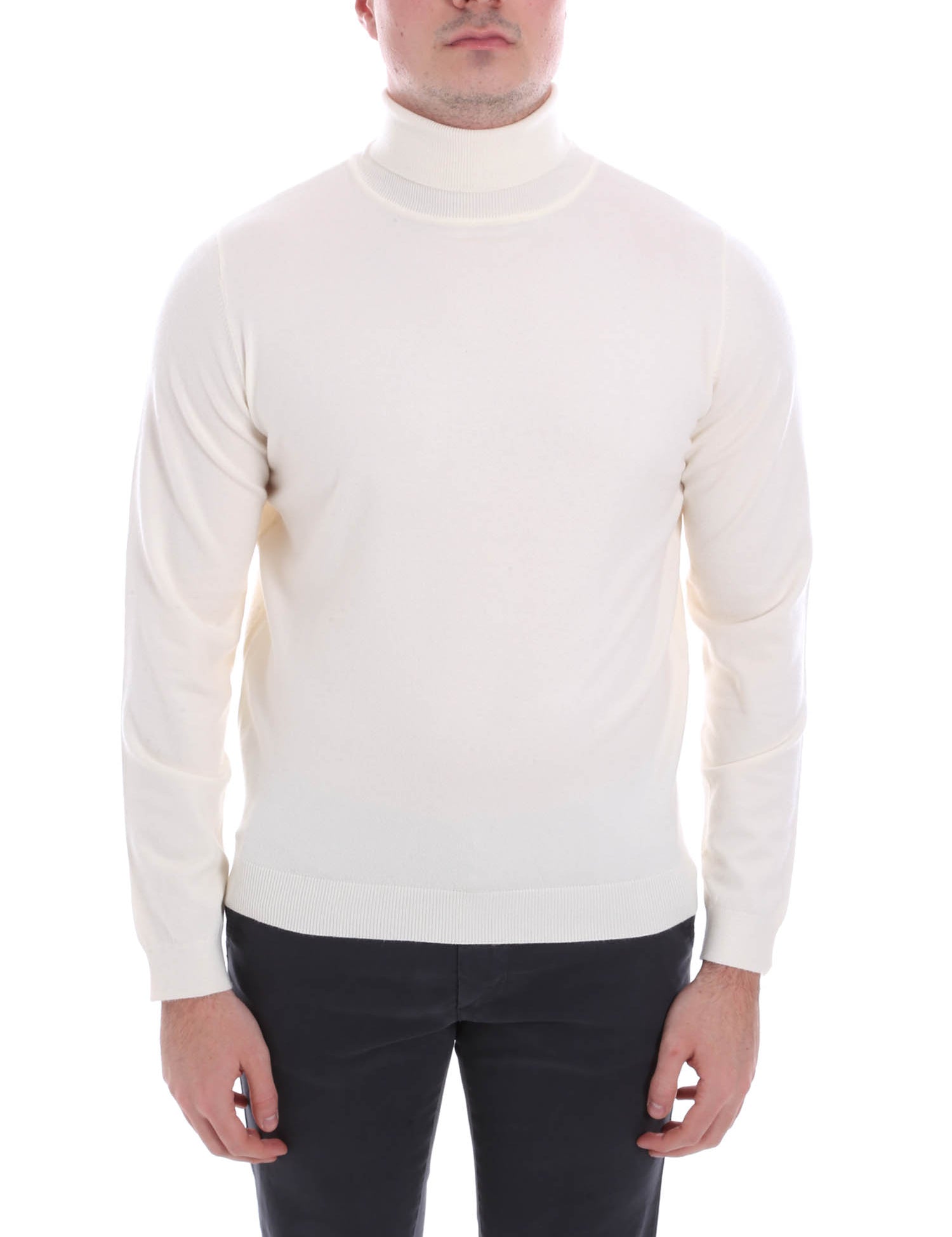 Maglie a collo alto Avorio Borgoni Milano