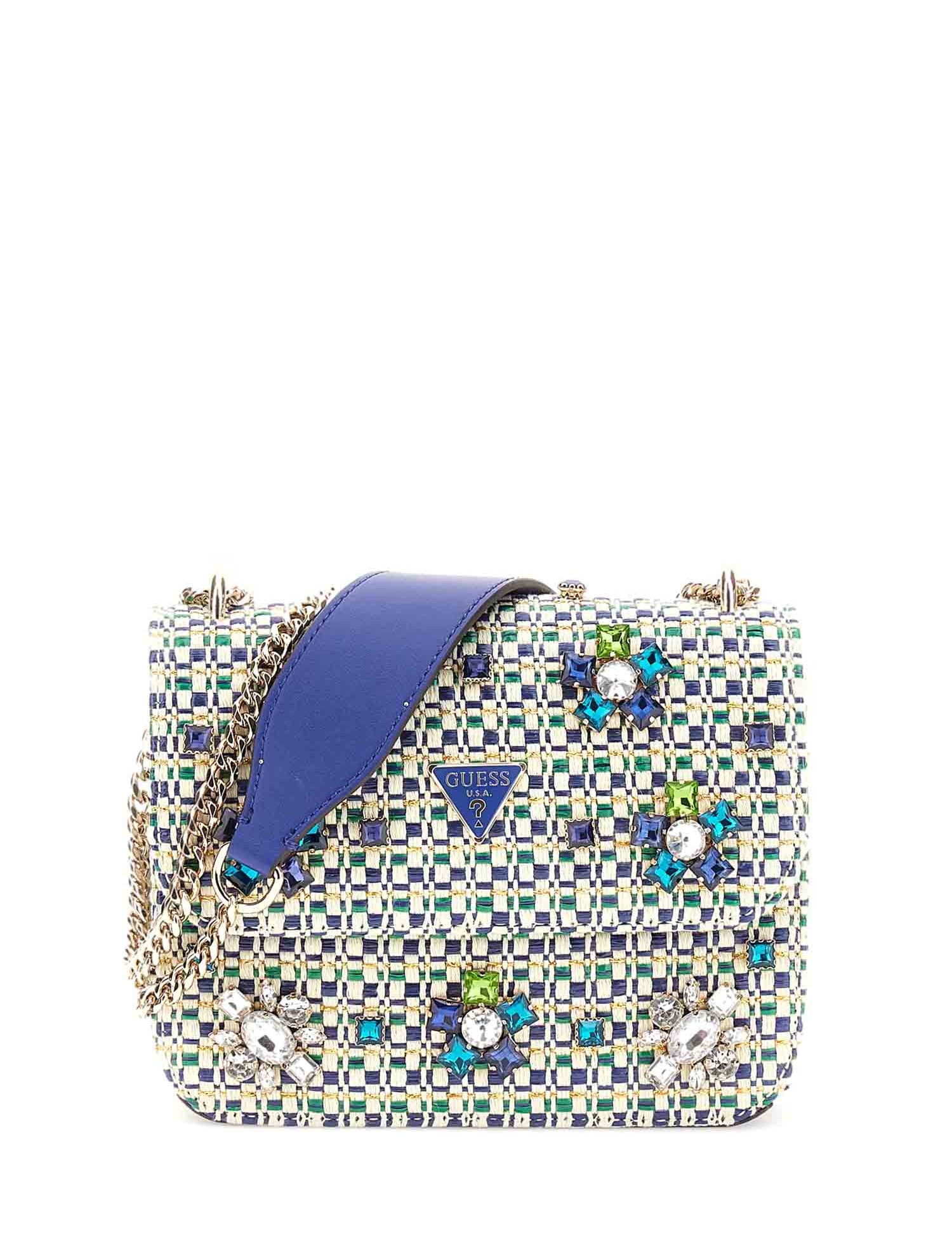Tracolla Blu Guess