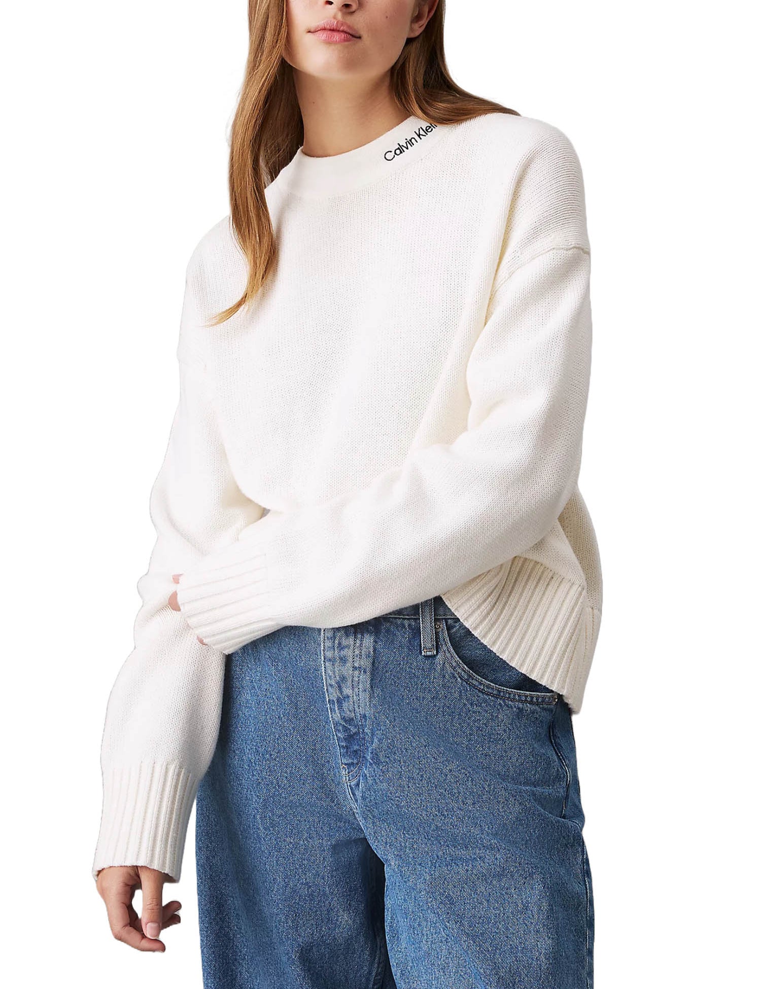 Maglioncini Avorio Calvin Klein Jeans