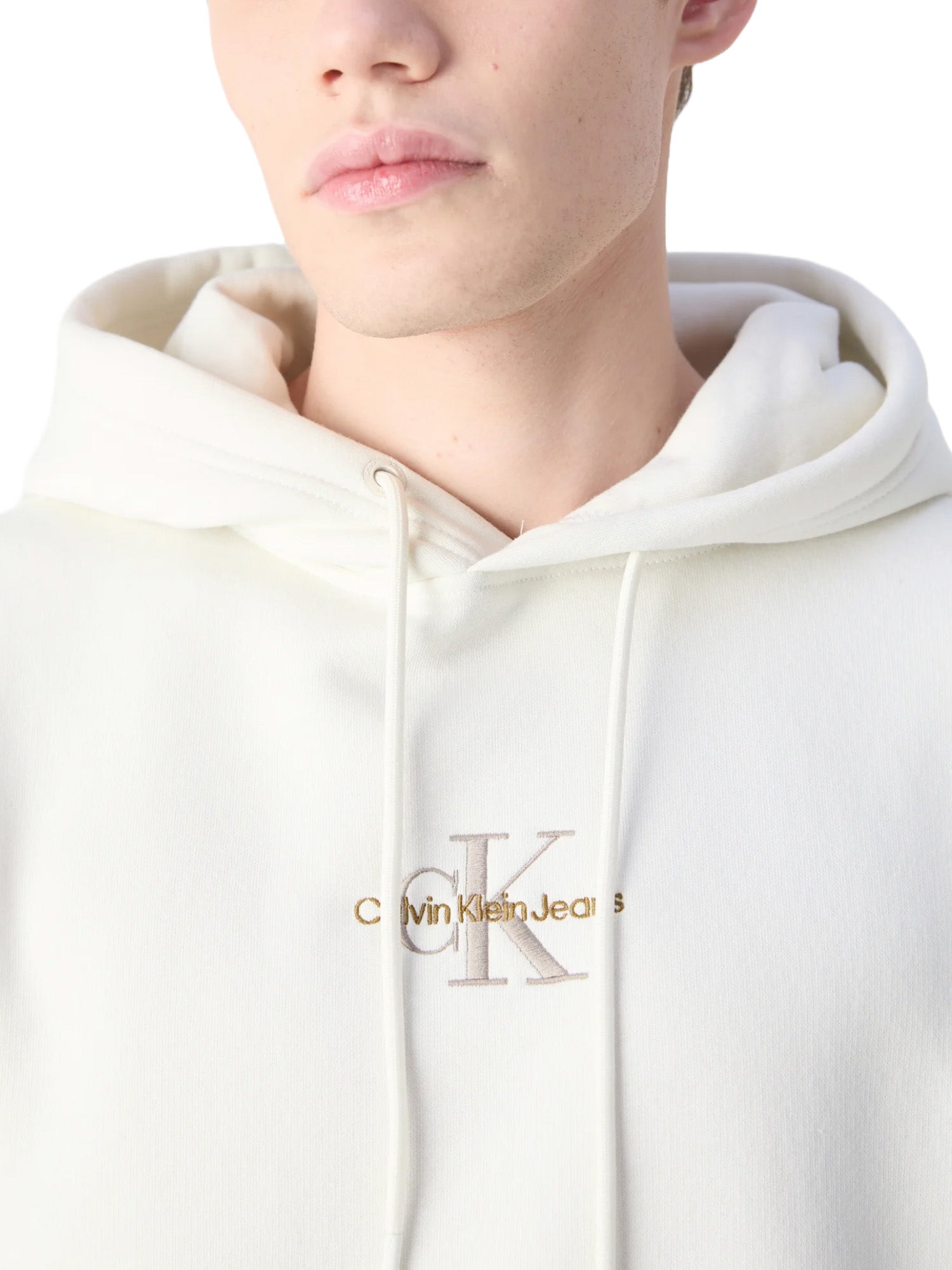Felpe Avorio Calvin Klein Jeans