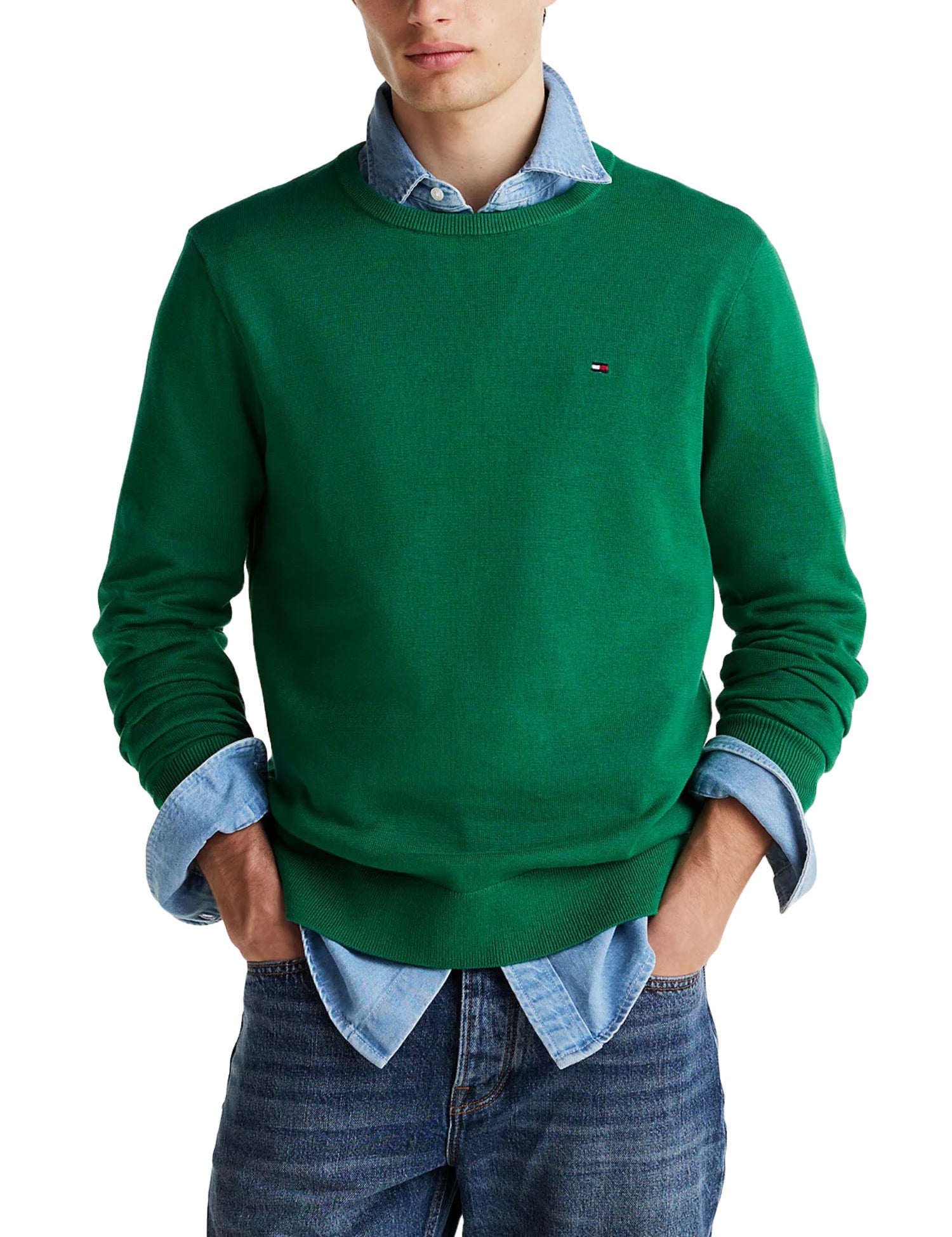 Maglioncini Verde Tommy Hilfiger