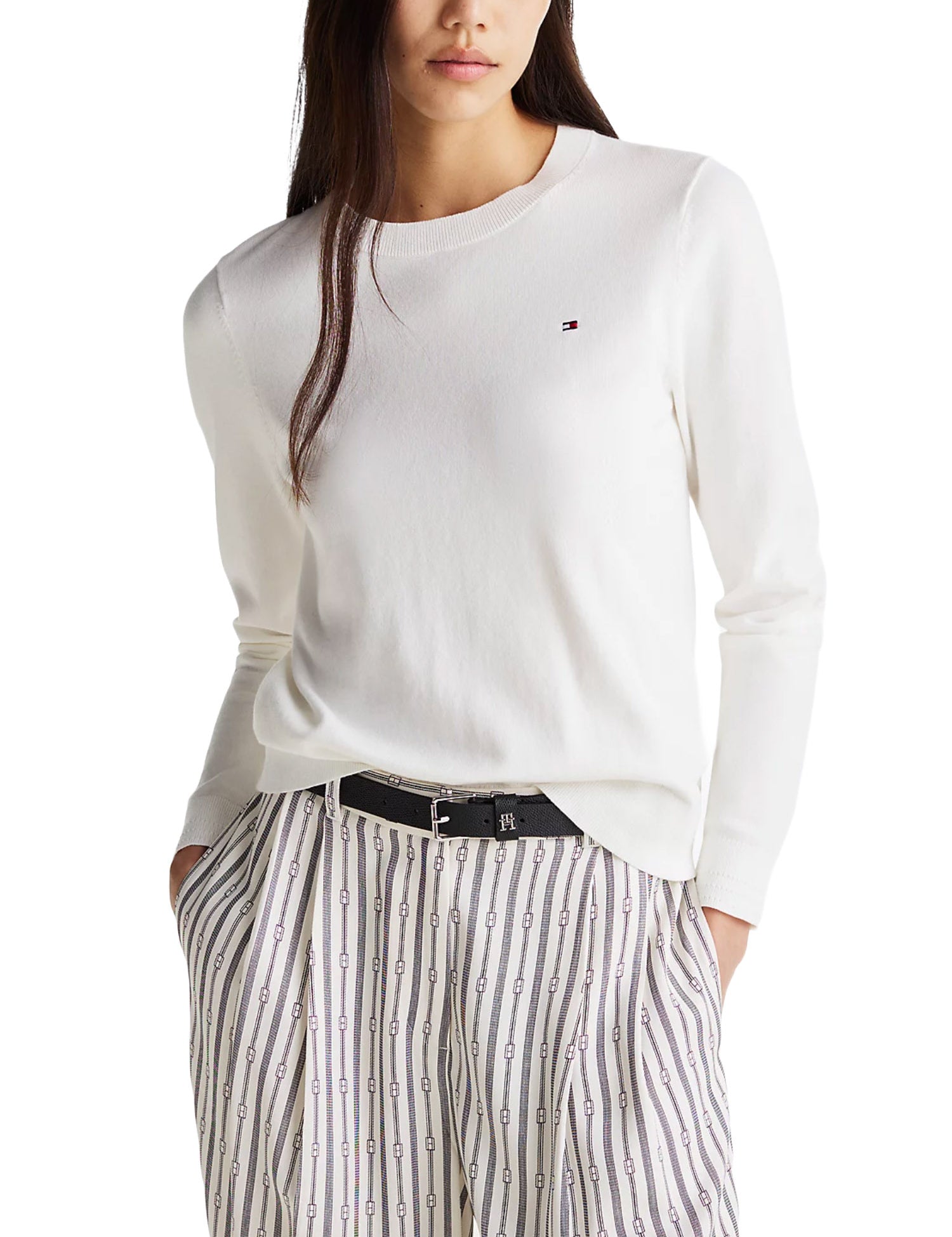 Maglioncini Avorio Tommy Hilfiger