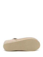 Sandali zeppa Beige Grunland