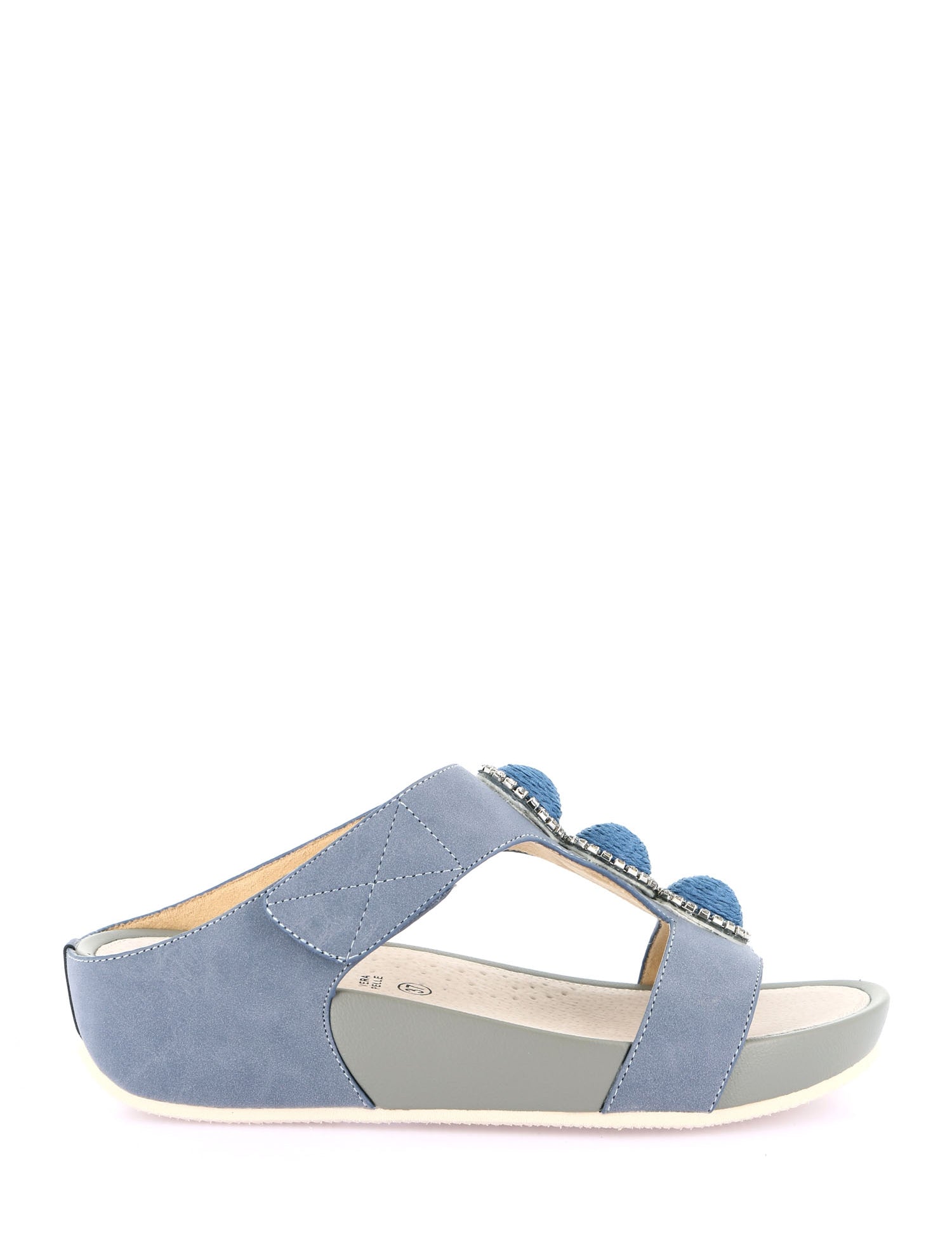 Sandali zeppa Blu Grunland